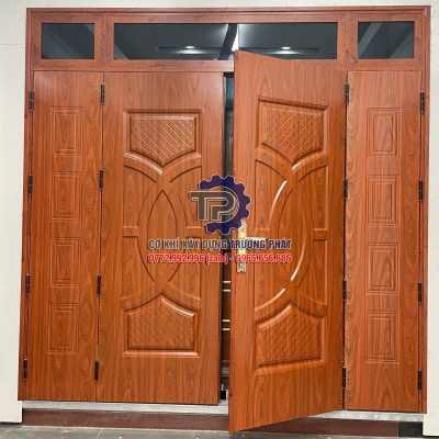 Cửa nhôm nguyên tấm vân gỗ giá rẻ thi công lắp đặt tại TP Hồ Chí Minh