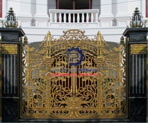 Làm cổng nhôm đúc hợp kim biệt thự cao cấp giá rẻ thi công lắp tại Đồng Nai