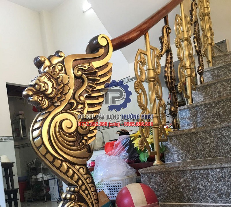 Làm lan can cầu thang con tiện nhôm đúc nhập khẩu giá rẻ tại Đồng Nai