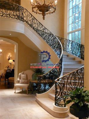 Làm cầu thang sắt mỹ thuật đẹp giá rẻ tại Bà Rịa