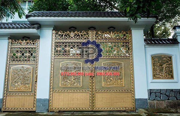 Làm cổng nhôm đúc đẹp giá rẻ tại Chơn Thành