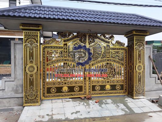 Làm cổng nhôm đúc hợp kim biệt thự cao cấp giá rẻ thi công lắp tại Vũng Tàu