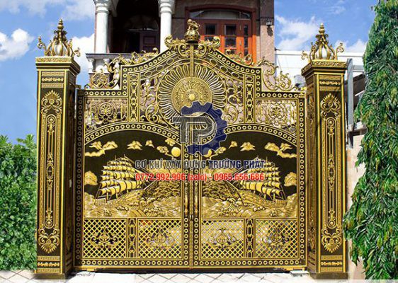 Làm cổng nhôm đúc đẹp giá rẻ tại Chơn Thành LH: 092.9999.599