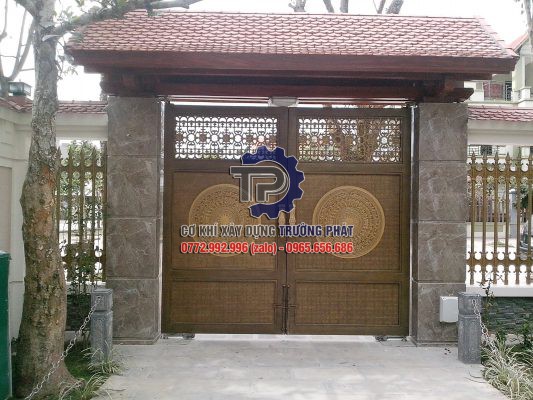 Cổng tự động âm sàn thi công lắp đặt tại Bình Dương